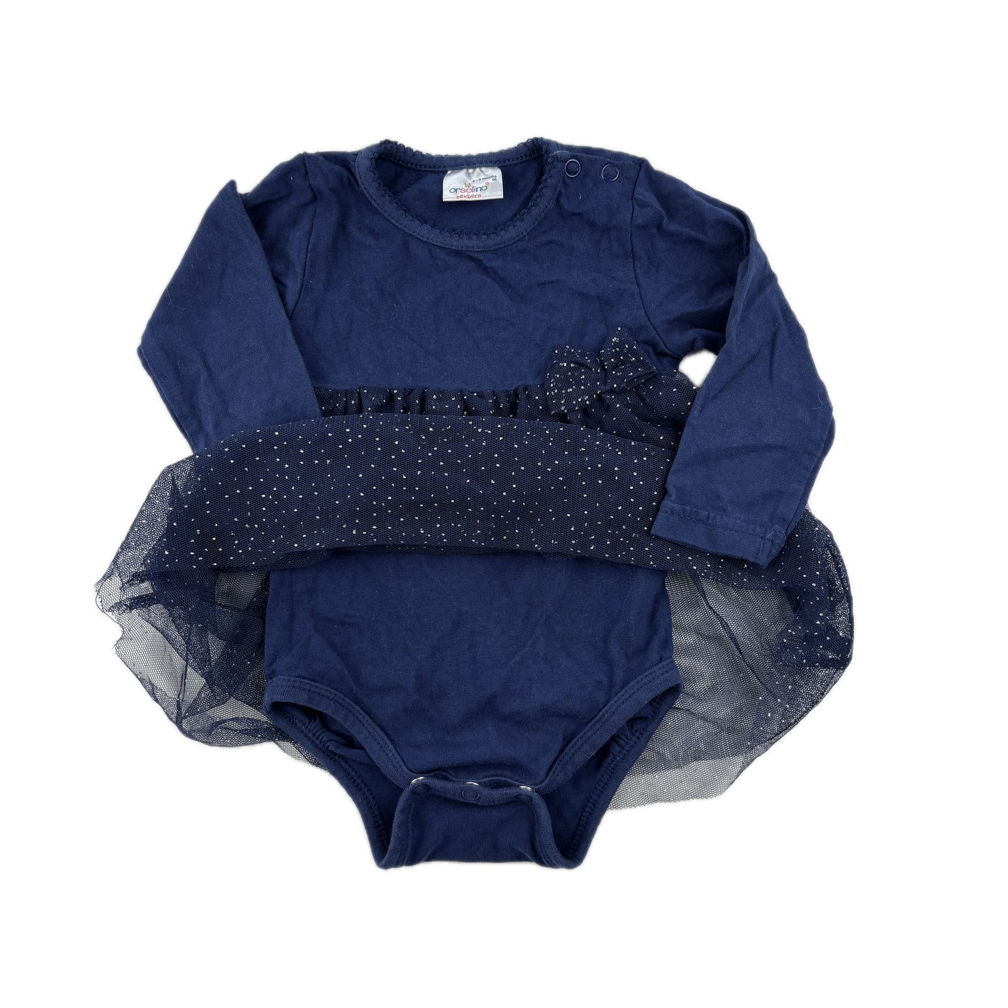 Body von Orsolino in Gr. 68 mit glitzerndem Tüllrock